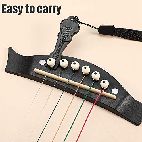 36 Pièces Goupilles Chevalet Guitare Acoustique - Chevilles Plastique Beige Noir - Remplacement Cordes
