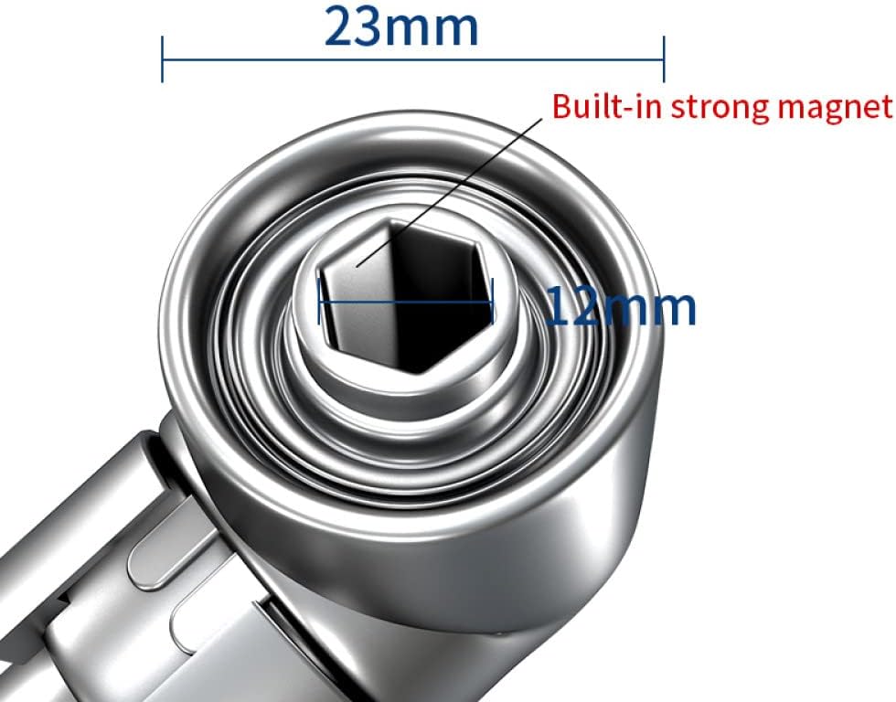 Adjustable 105 Degree Right Angle Driver Screwdriver Set Holder Turning Nozzles Hand Tools 1/4 Magnetic Bit Socket Power Drill,105Standard