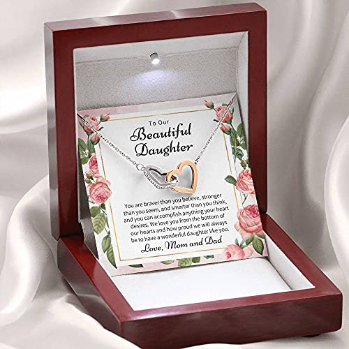 Gift Daughter From Mom And Dad - To Our Daughter Necklace - Gift For Birthday, Christmas, Graduation, Valentines - For Teen, Adult, Girls, Women - Uih4 #TOP2
