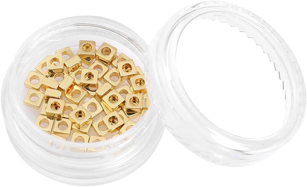 14K Gold Plated Square Spacer Beads 3x1.5mm 50pcs for Jewelry Making Findings Non Tarnish - Image 7