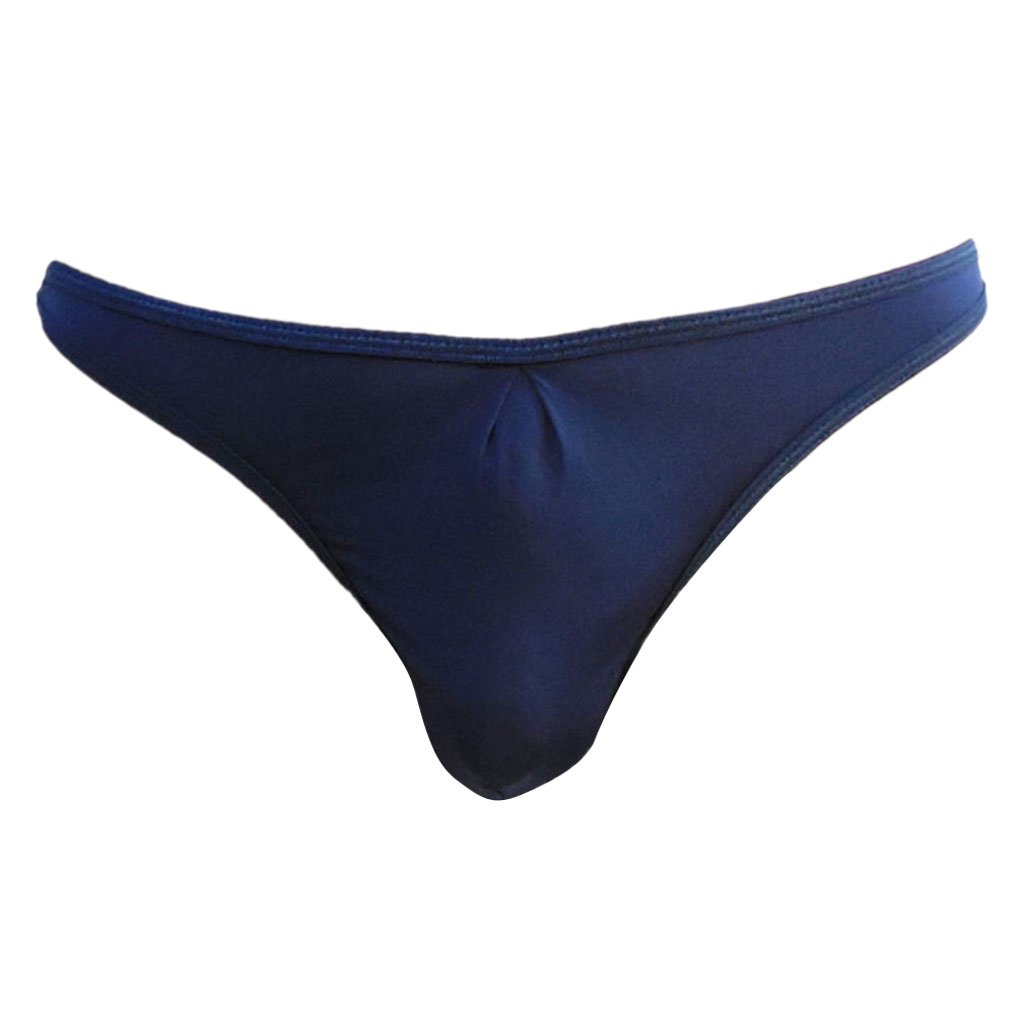 Men Comfy Ultra thin Underwear G-string Mini Briefs Underpants Dark Blue-image-45