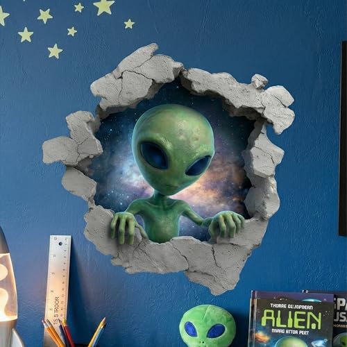 Vinilo Decorativo Alien 3D Diseño Extraterrestre 30x30 cm miniatura 2