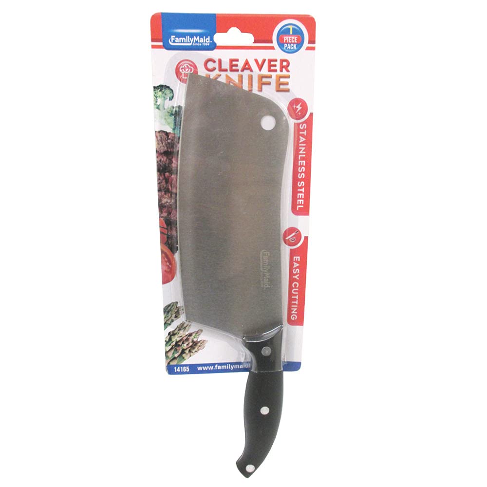 7 inch Butcher Knife Stainless Steel Meat Cleaver Professional Chef Kitchen Knife Black 1