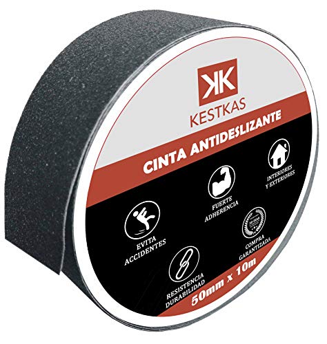 Anti-slip Resistant Tape 50mm x 10m KESTKAS - binnen en buiten klevend - hoge tractie - zwart - veiligheid - directe fixatie