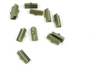 Price per 2240 Pieces Making Charms Findings AAAAAA U7OJ2 Ribbon Bracelet Bookmark Leather Pinch Crimps End 16mm