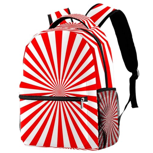 Sac à dos d'école et de loisirs à rayures pour adolescents, look décontracté multicolore