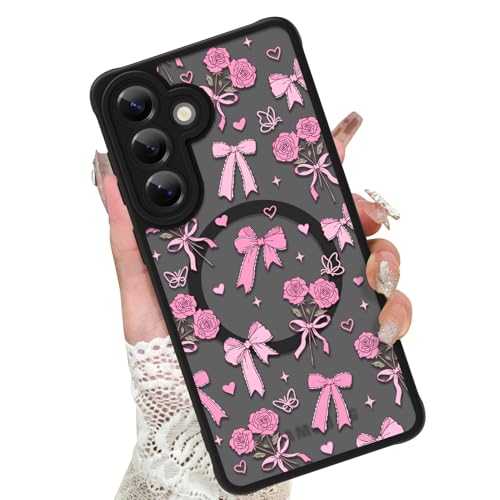 KANGHAR Case for Galaxy S26 Plus Phone Case Bows Bouquet Pattern