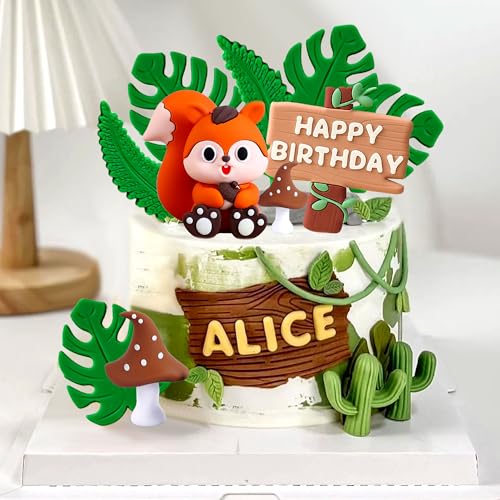 Figurines de gâteau anniversaire forêt pour un goûter d'enfants réussi en famille