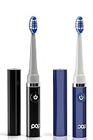 Vista 30 de Cepillo de dientes eléctrico Pop Sonic (azul rey) – Cepillos de dientes de viaje con batería AAA Cepillos de dientes eléctricos para niños con 2