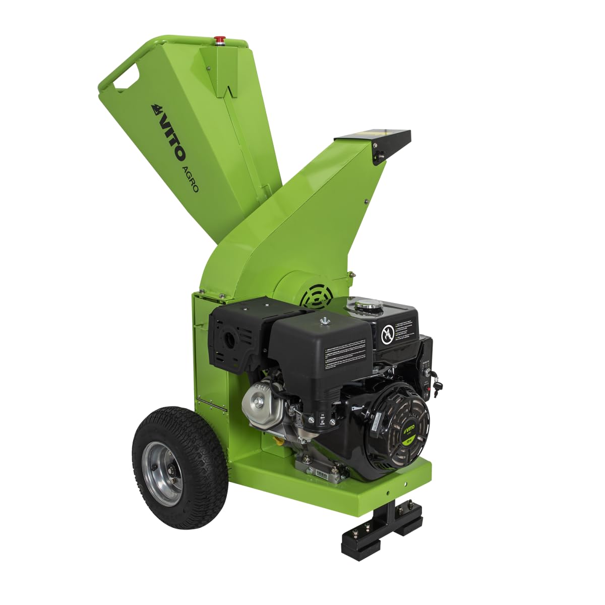 VITO – Broyeur de végétaux Thermique 15CV - 3 Lames de Coupe - Branches Ø10cm Max Démarrage électrique Moteur 4T Poignées