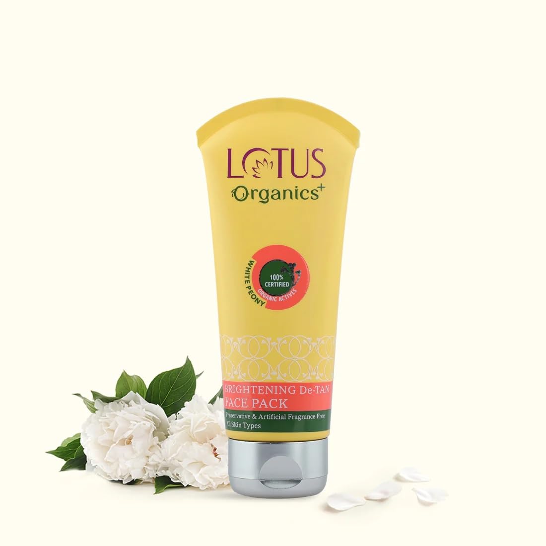 Lotus Organics+ Brightening De-Tan Face Pack | For Soft, Glowing & Radiant Skin 100G