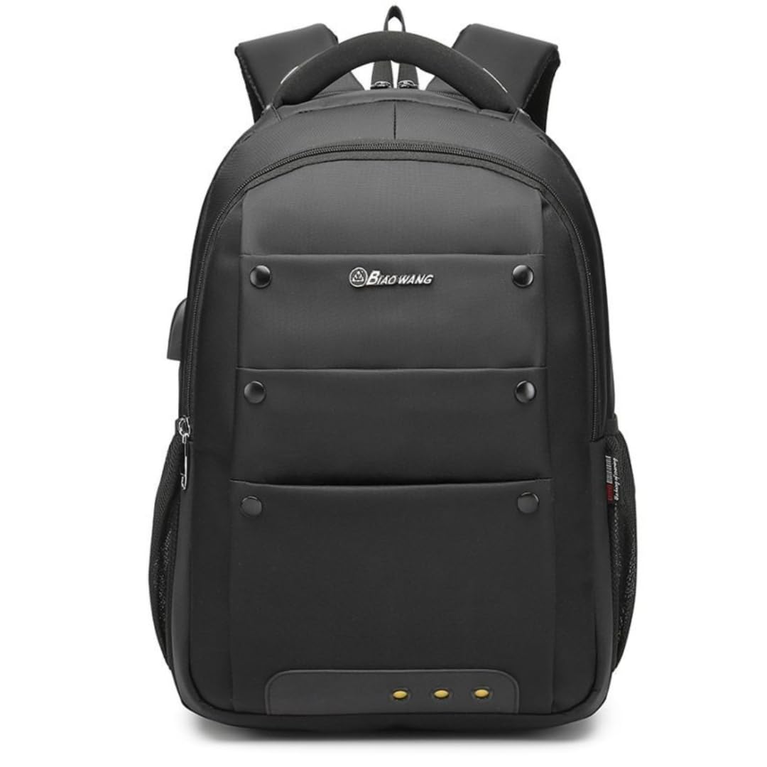 Waterproof Laptop Backpack with USB Charging Port, 15.6 Inch, Breathable Padded Back, Multi Compartment Travel Bag with Bottle Holder for office, college or travel-image-23