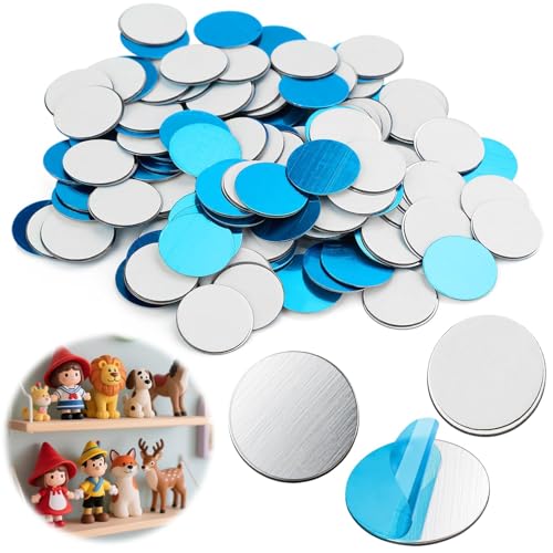 120 sztuk metalowych płytek samoprzylepnych do figurek Tonies, 20 mm, 0,3 mm, grubość metalowa, samoprzylepna, do magnesów, krążków metalowych ze stali nierdzewnej, do regału Tonies, do pokoju