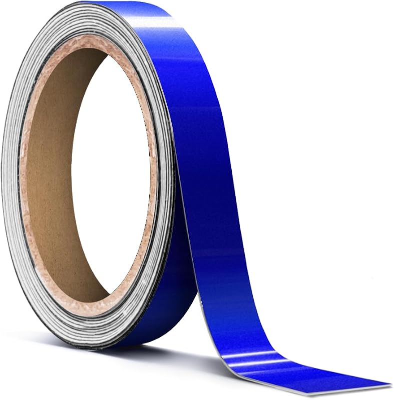 Fita adesiva pinstripe de vinil Liquid Metal azul-escuro VViViD com liberação de ar – 1,27 cm x 6,10 m