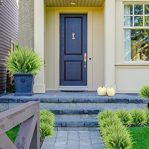 Zeostaro 12 Bundles Artificial Plants, Fake Boston Fern Greenery Outdoor Uv Resistant No Fade Faux Plastic Plants Garden Porch Window Box Decorating #TOP5