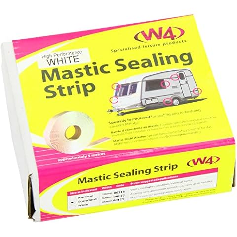 W4 Wide Mastic Sealing Strip - White, 5m x 45mm Cover
