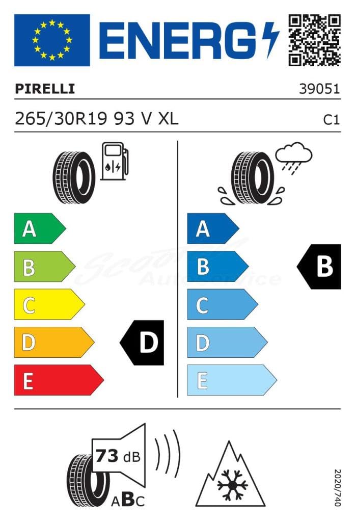 265/30Vr19 Pirelli Tl Winter Pzero Ao Xl 93V