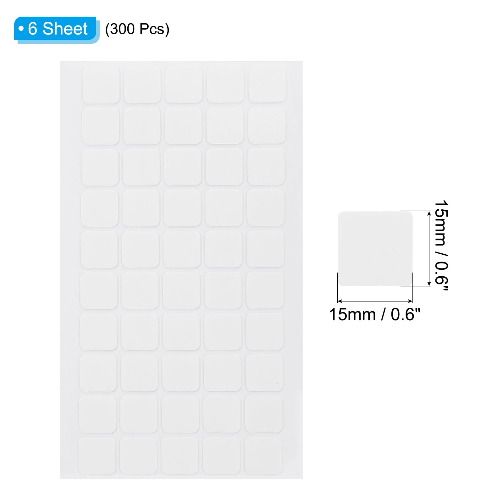 PATIKIL Double Sided Sticky Dot 0.6x0.6 Inch / 15x15mm - Image 2