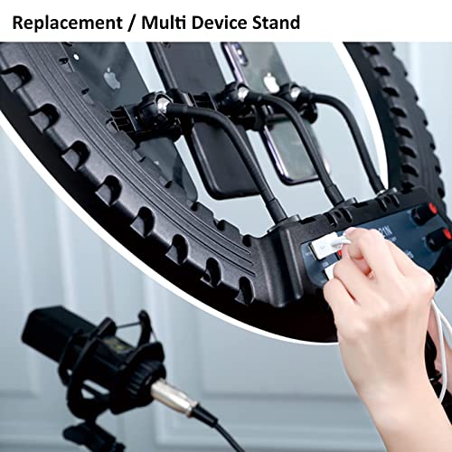 Phone Holder For Ring Light And Tripod Stand With 1/4 And Hot Shoe Adapter, Flexible Phone Tripod Mount Adapter (Black) #TOP5