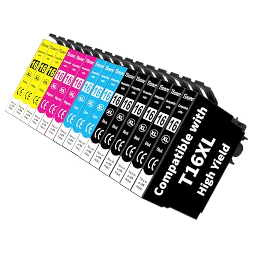 Tinnee 15X 16XL Multipack Cartuchos de Tinta Compatible para Epson 16XL Epson 16 para Workforce WF 2630 WF 2010 WF 2510 WF 2750 WF 2760 WF 2520 WF 2530 WF 2540 WF 2650 WF 2660