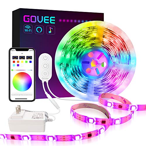 DreamColor LED Strip Lights, Govee 16.4ft WiFi Wireless Smart Light Strip Works
