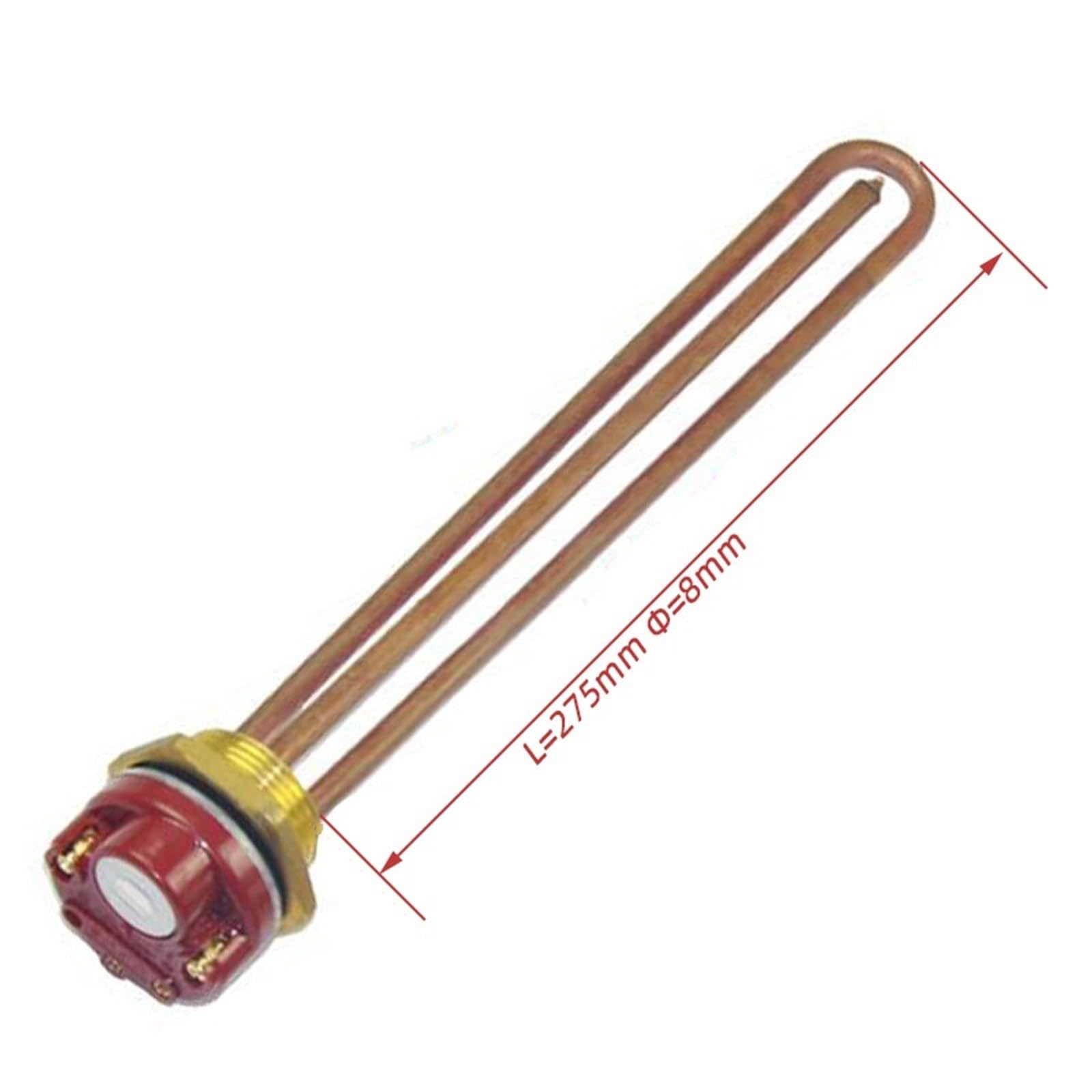 Elemento calefactor de 220v y 1500w con termostato, calentador de agua de cobre de inmersión de rosca DN32 con termorregulador, 1 Uds.