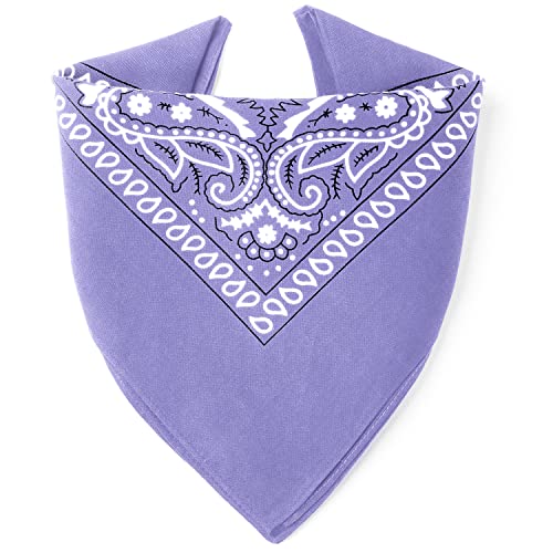 Karl Loven Bandana 100% Coton Paisley Foulard Fichu Bandeau Tour de Cou Tête Echarpe Pastel Bracelet Homme Femme Enfant
