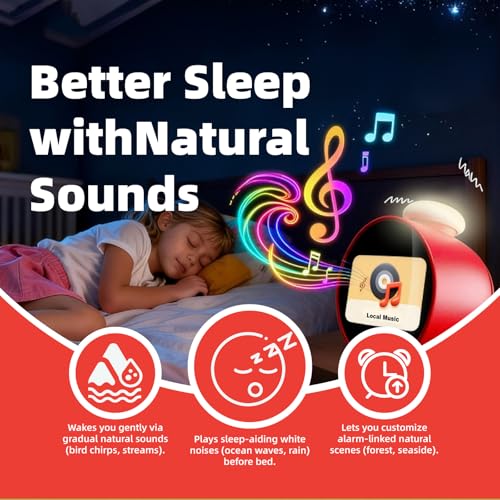 CurioCub AI Alarm Clock for Kids, Pomodoro Timer & Stopwatch, Voice-Controlled Sleep Trainer, Focus & Learning Efficiency, Knob Adjust Volume/Brightness, Countdown, Gift for Children by CurioCub - Image 7