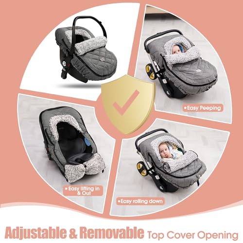 Acrabros AFFZ Car Seat Cover Baby: Winter Infant Carseat Canopy thumb #1