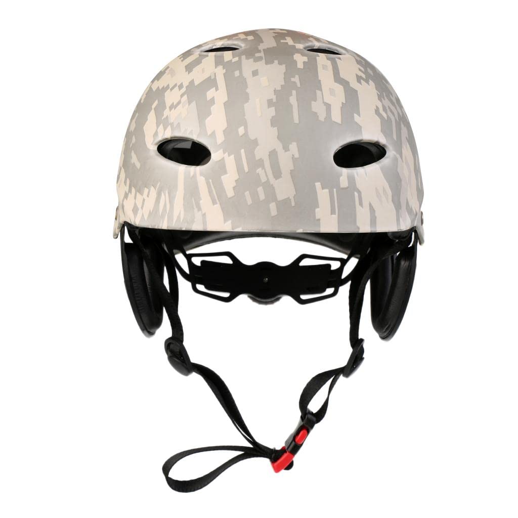 Casquette Rigide de Sécurité pour Kayak et Canoë pour Sports Adultes, Casque de sécurité réglable pour Sports Nautiques, pour Kayak, canoë, Rafting, Bateau, Gris, L
