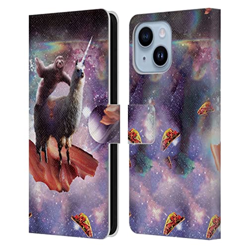 Espace lama étui portefeuille pour iPhone 14 Plus coque en cuir