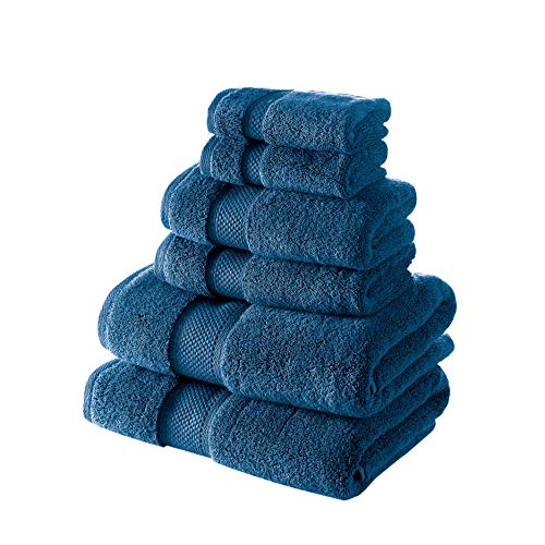 Bagno Milano Turkish Towels Luxury Hotel-Spa Towel Set, Non-Gmo 100% Turkish Cotton | Ultra Soft Plush Absorbent Towels (Navy Blue, 6 Pcs Towel Set) #TOP11