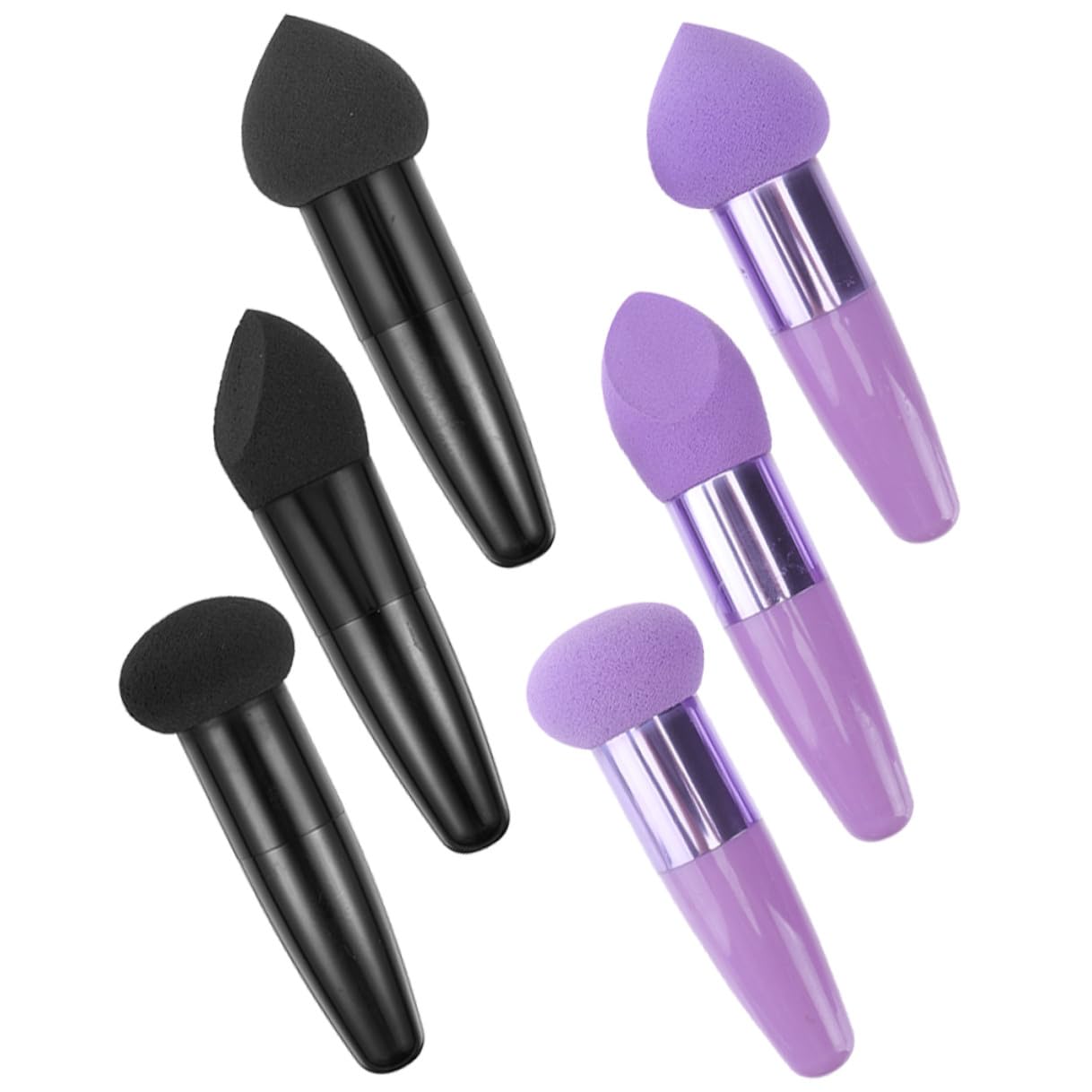 NOLITOY Juego de 6 Brochas de Maquillaje Esponja de Látex, Forma de Lápiz, Portátil y Delicado, Adecuado para Uso Diario y Aplicación de Base