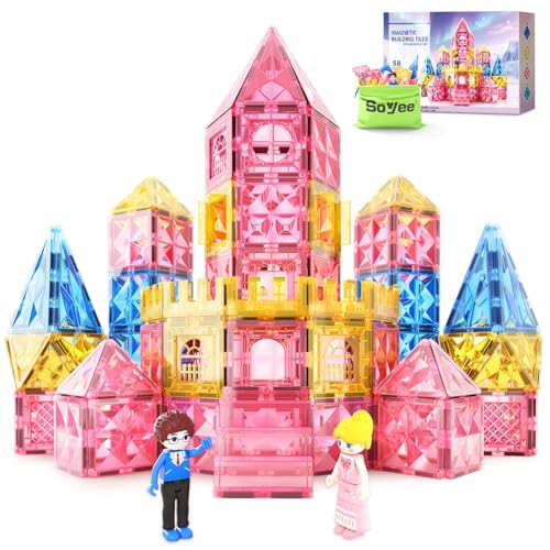 Soyee Diamond Magnetic Tiles Magnet Building Blocks - Princess Castle
