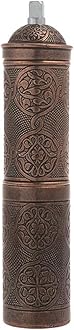 LaModaHome Antique Copper Manual Hand Grinder Mill for Turkish Greek Arabic Coffee Beans & Spice Pepper Salt, Brass