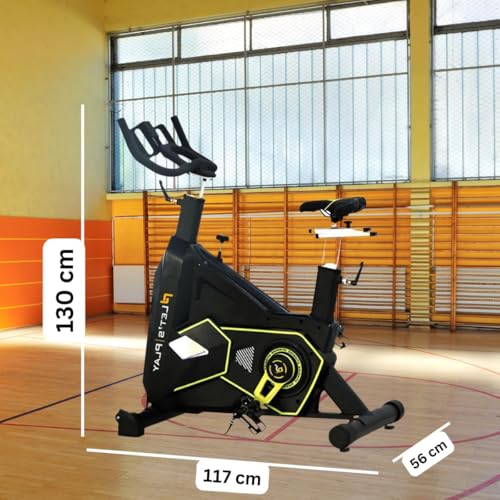 Image of LET'S PLAY Sb-016 Commercial Spin Bike Exercise Cycle For Home Gym Fitness Workout Cardio Training, 25 Kg Flywheel, 50 Level Adjustable Resistance, Silent Belt Drive,150kg User Weight Support