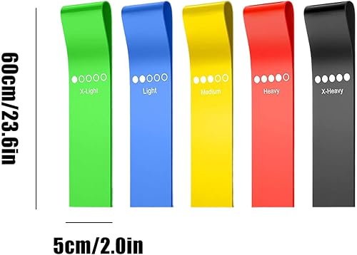 Miniatura 7 de Bandas de resistencia, bandas de ejercicio multifuncionales, equipo de fitness  Juego de resistencia elástica, accesorio portátil para gimnasio en