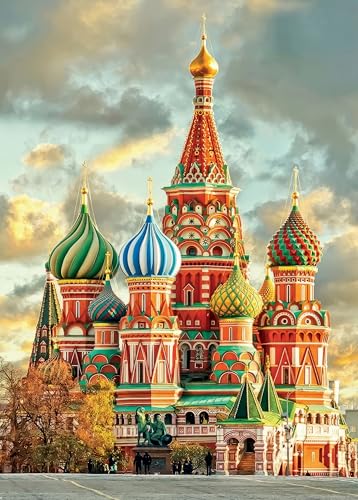 Image of Jigsaw Puzzles for Adults 1000 Piece St. Basil's Cathedral 27.56 x 19.69 Inch Jigsaw Puzzle for Adults Educational Game 1000 Pieces Puzzles for Adult