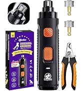 LOPSIC Dog Nail Grinder with LED Light, 2-Speed Rechargeable Dog Nail Trimmers and Clipper Kit Su...