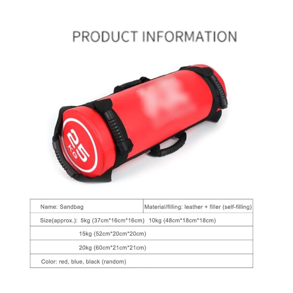 Generico Sandbag Fitness Sacca Pesi, 5/10/15 / 20kg Peso Riempito Sand Borsa Power Bag Allenamento Formazione Forma Fitness Esercizio Abiti