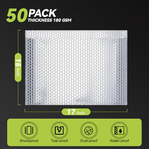 Koja Thermal Padded Bubble Mailers 17x15" 50-Pack - Self-Seal Envelopes by Koja - Image 2