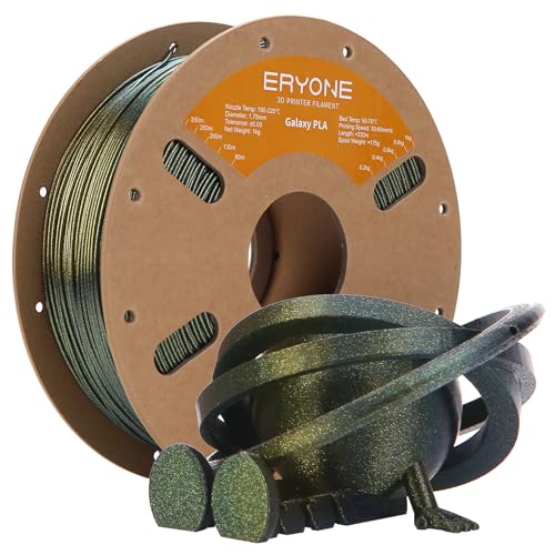 Image of ERYONE Glitter PLA Filament for 3D Printer, 1.75mm + /-0.03mm, 1kg(2.2LBS) /Spool, Omega Nebula (Gold)