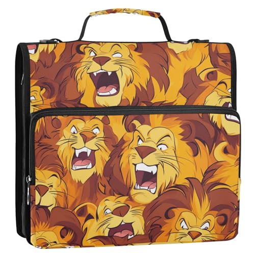 Amooorous Cartoon Orange Löwe Ordner HXWJKBKLL0035