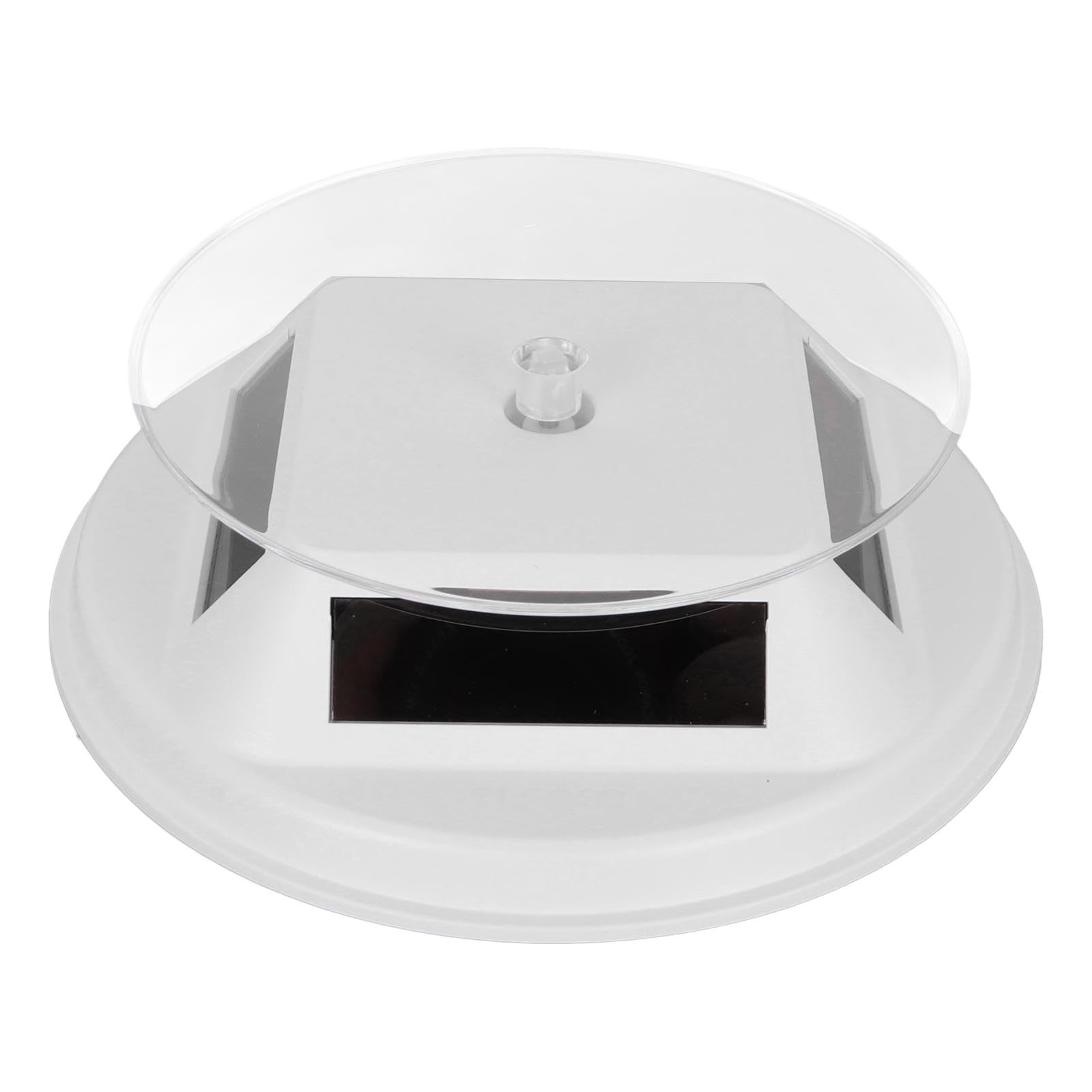 Jelquix Solar Turntable Electric Rotating Display Stand 360 Degree for Product Photography 12cm ABS
