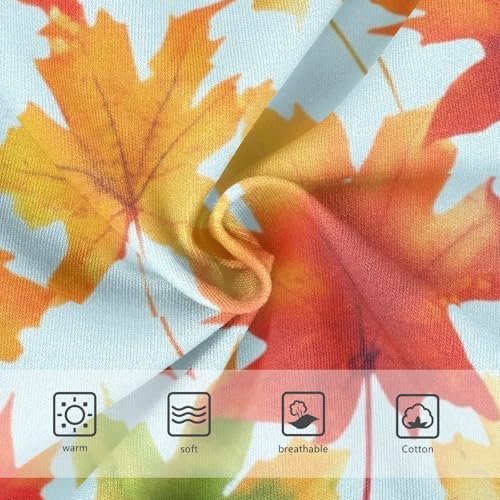 Autumn Maple Leaves Red Panties Little Girl Girls Underwear Toddlers Cotton Fun Print Briefs Undies Kids 2t3