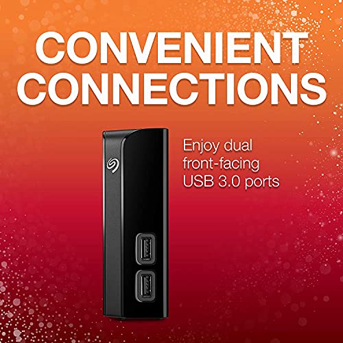 Image of Seagate Backup Plus Hub 12TB External HDD - USB 3.0 for Windows and Mac, 3 yr Data Recovery Services, Desktop Hard Drive with 2 USB Ports, 6 Month Mylio Create and Dropbox Plan (STEL12000400)