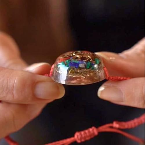 Miniatura 5 de Orgonite Bracelets Elephant of Abundance Prosperity, Orgone Protection SBB Coil, Gemstore 7 Chakras, Malakite Amethyst, Yoga Amulet Unisex- Healing