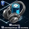 Rydohi Bluetooth Headphones Over Ear, 68H Playtime and 3 EQ Music Modes Wireless Headphones with Microphone/Deep Bass, HiFi Stereo Foldable Lightweight Headset for PC Home Travel Office (BLACK) #1