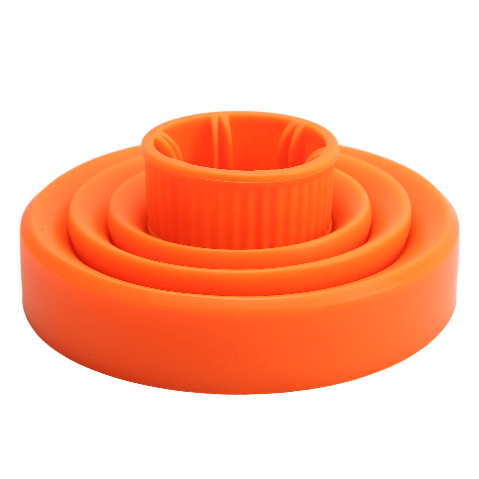 Diffusore asciugale pieghevole universale, attacco di viaggio portatile per capelli ricci, diffusore asciugale a silicone pieghevole per ugelli da 4 cm-5 cm, arancione