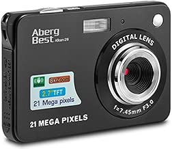 AbergBest 21 Mega Pixels LCD Rechargeable HD Digital Video Students Cameras-Indoor Outdoor for Adult Seniors Kids Black AbergBest 21 Mega Pixels LCD Rechargeable HD Digital Video Students Cameras-Indoor Outdoor for Adult Seniors Kids Black